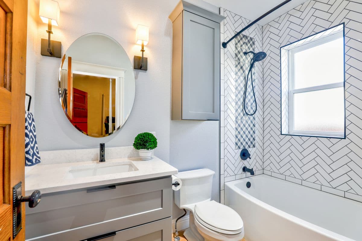 Updated bathroom renovation
